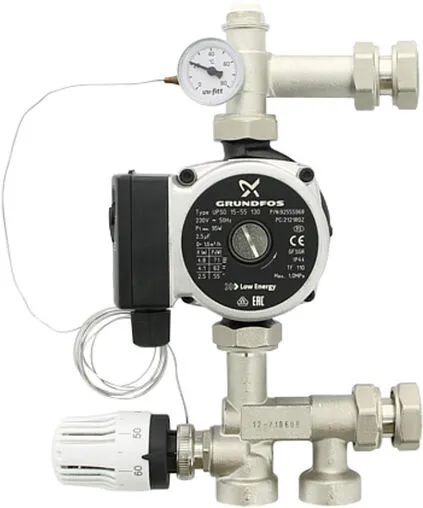 Узел насосно-смесительный с насосом Grundfos UPSO 25-65 130 Uni-fitt Solomix Mini 474G1102