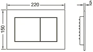 Инсталляция для подвесного унитаза Set 4 в 1 TECEbase kit 2.0 K440407 с кнопкой TECEnow черный матовый, 2