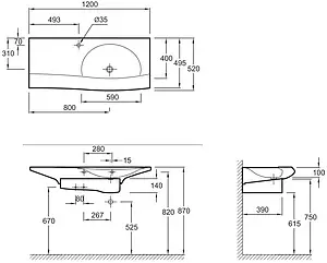 Раковина Jacob Delafon Stillness 120 белый E1292-00, 2
