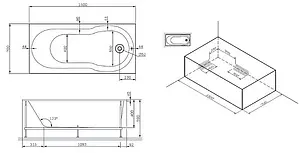 Ванна акриловая Am.Pm X-Joy 150x70 W88A-150-070W-A Ванна акриловая Am.Pm X-Joy 150x70 W88A-150-070W-A, 2