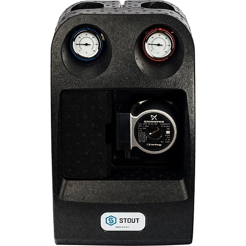 Насосный модуль с 3-х ходовым смесительным клапаном 1½"н х 1"в Stout SDG-0007-002502 с насосом Grundfos UPSO 25-65 180