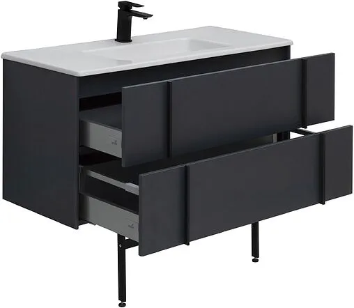 Тумба-умывальник подвесная Allen Brau Reality 100 антрацит 1.32007.AM+