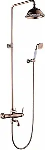 Душевая система со смесителем для ванны Lemark Spark розовое золото LM6762RG, 1
