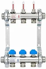 Группа коллекторная с расходомерами 3 отвода 1&quot;н/н x ¾&quot;ек Watts HKV2013AF 10070001