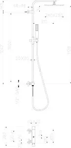 Душевая система со смесителем для душа Bossini Cosmo хром L30020.030 Душевая система со смесителем для душа Bossini Cosmo хром L30020.030, 2