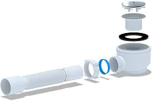 Сифон для душевого поддона Ани Пласт хром E415C, 3