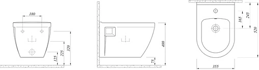 Биде подвесное Kale Idea белый 7112538300