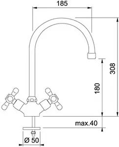 Смеситель для кухни Franke Ambra Alto хром 115.0315.846, 2