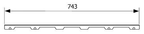Решетка для лотка 743мм TECEdrainline Steel II 600882 Решетка для лотка 743мм TECEdrainline Steel II 600882