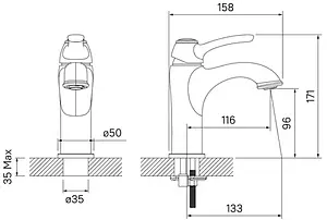 Смеситель для раковины IDDIS Oldie хром OLDSB00i01 Смеситель для раковины IDDIS Oldie хром OLDSB00i01, 2