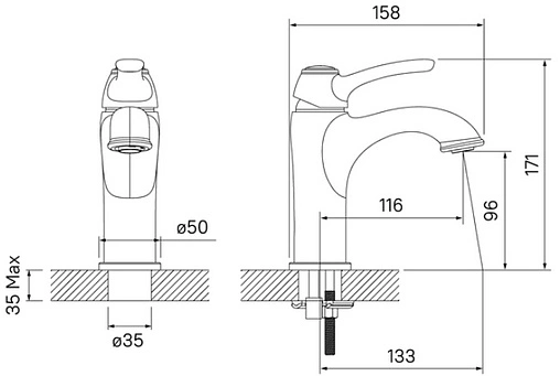 Смеситель для раковины IDDIS Oldie хром OLDSB00i01