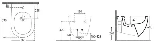 Биде подвесное ISVEA Infinity Terrazzo слоновая кость 10NF41001SV-2K-TRZ
