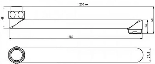 Излив длинный плоский 25см Lemark хром LM9471C