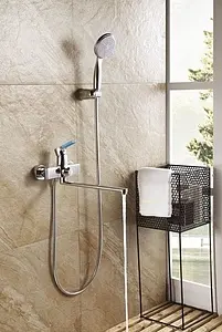 Смеситель для ванны с длинным изливом Lemark Aura хром/синий LM0651C Смеситель для ванны с длинным изливом Lemark Aura хром/синий LM0651C, 3