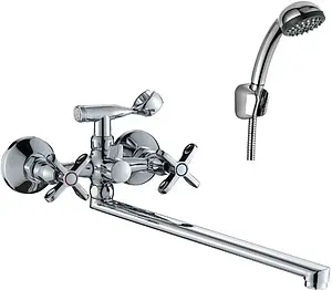 Смеситель для ванны с длинным изливом Rossinka хром RS42-80, 1