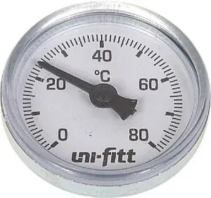Термометр биметаллический Uni-fitt 40мм 80°С 329T2000 Термометр биметаллический Uni-fitt 40мм 80°С 329T2000, 1