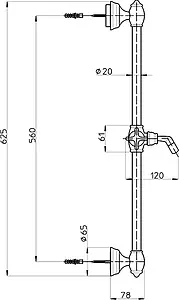 Душевая стойка Bossini Charleston хром D03001.030 Душевая стойка Bossini Charleston хром D03001.030, 2