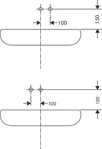 Смеситель для раковины из стены Hansgrohe PuraVida белый/хром 15084400, 5