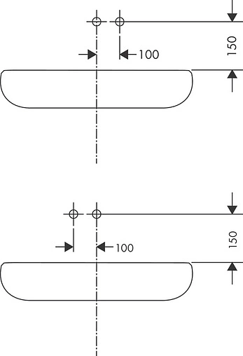 Смеситель для раковины из стены Hansgrohe PuraVida белый/хром 15084400