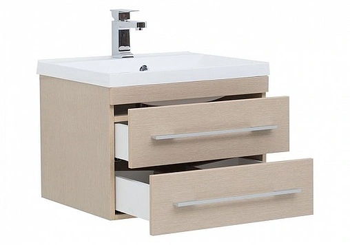 Тумба под умывальник подвесная Aquanet Нота 58 светлый дуб 00171485