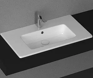 Раковина ISVEA SistemaT 81.5 белый матовый 10SL51081SV-2L Раковина ISVEA SistemaT 81.5 белый матовый 10SL51081SV-2L, 1