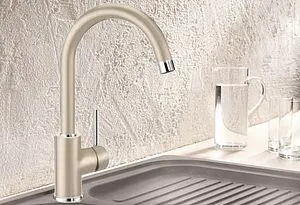 Смеситель для кухни с выдвижным изливом Blanco Mida-S Silgranit шампань/хром 521459 Смеситель для кухни с выдвижным изливом Blanco Mida-S Silgranit шампань/хром 521459, 3