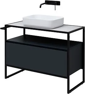 Тумба под умывальник напольная Allen Brau Priority 100 антрацит 1.31003.AM, 5