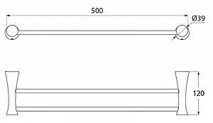 Полотенцедержатель IDDIS Vico хром VICSB21i49, 2