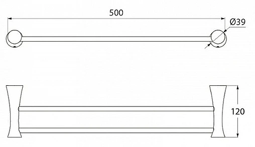 Полотенцедержатель IDDIS Vico хром VICSB21i49