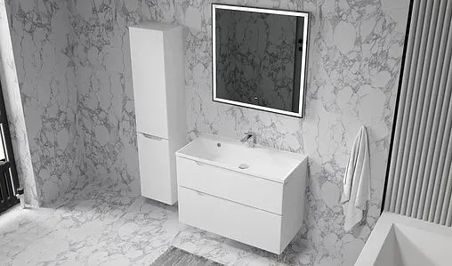 Тумба-умывальник подвесная Raval Wector 90 белый Wct.01.90/P/W/MD+4627173210195