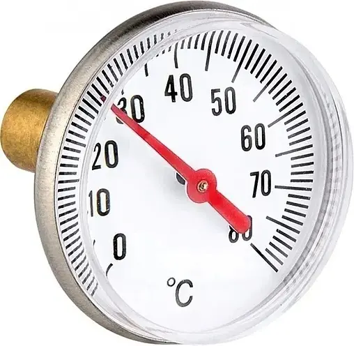 Термометр биметаллический TIM 40мм 80°С гильза 20мм ¼&quot; Y-40T-80