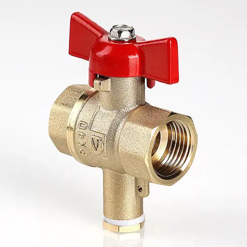 Кран шаровый для подключения датчика температуры ½&quot;в x ½&quot;в Valtec VT.128.GN.04