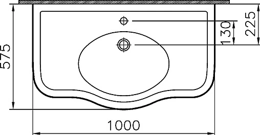 Раковина VitrA Efes 100 белый 6209B003-0001