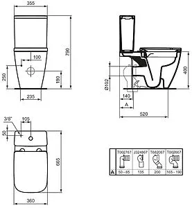 Чаша унитаза Ideal Standard I.Life B белый T461201 Чаша унитаза Ideal Standard I.Life B белый T461201, 2