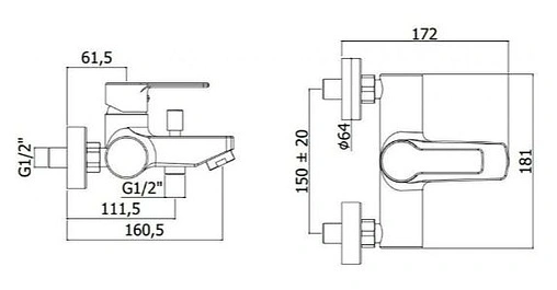 Комплект для ванны 3 в 1 Paffoni Red хром 00255124