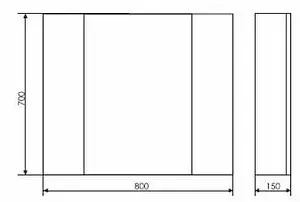 Шкаф-зеркало Comforty Римини 80 белый 00003130372CF, 3