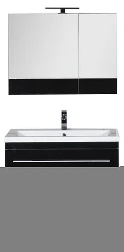 Шкаф-зеркало Aquanet Верона 90 L чёрный 00172340 Шкаф-зеркало Aquanet Верона 90 L чёрный 00172340