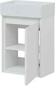 Тумба-умывальник подвесная Aquanet Милан 45 белый глянец 00339962+00281657, 5