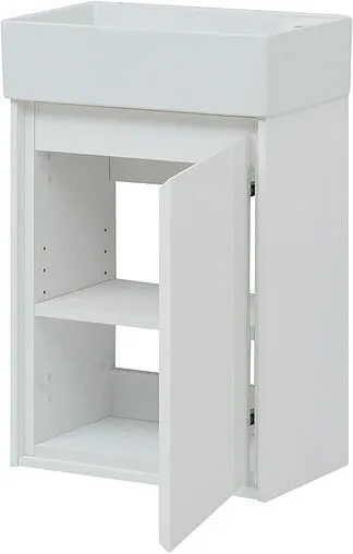 Тумба-умывальник подвесная Aquanet Милан 45 белый глянец 00339962+00281657