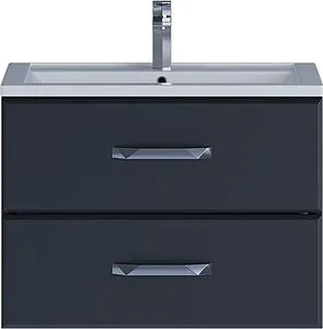 Тумба-умывальник подвесная Uperwood Foster 70 чёрный матовый 291020535, 1