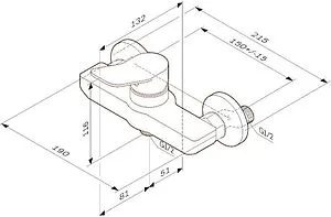Смеситель для душа Am.Pm X-Joy чёрный матовый F85A20022 Смеситель для душа Am.Pm X-Joy чёрный матовый F85A20022, 2