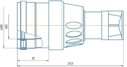 Наконечник дымохода Ø 60/100мм (алюминий) Krats NA60100