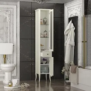 Шкаф-пенал напольный Opadiris Брунелла 38 R слоновая кость 00-00004352, 4