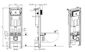 Инсталляция для подвесного унитаза Allen Brau Pneumatic Slim 9.11102.20 Инсталляция для подвесного унитаза Allen Brau Pneumatic Slim 9.11102.20, 2