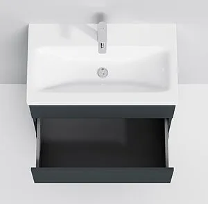 Тумба-умывальник напольная Am.Pm Gem S 75 графит матовый M91FSX0752GM+M90WCC0752WG Тумба-умывальник напольная Am.Pm Gem S 75 графит матовый M91FSX0752GM+M90WCC0752WG, 5