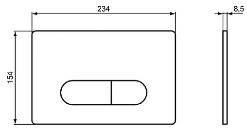 Клавиша смыва для унитаза Ideal Standard Oleas M1 R0115A6 черный матовый