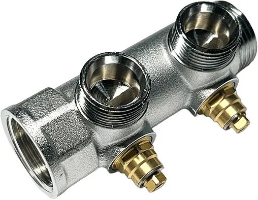 Коллектор регулирующий проходной 2 отвода 1&quot;в/н x ¾&quot;ек Uni-fitt 414C4320