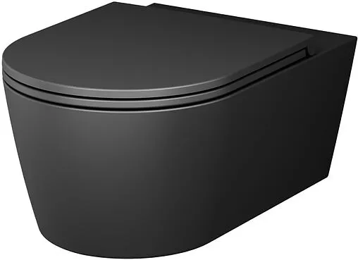 Унитаз подвесной безободковый Am.Pm Func FlashClean черный матовый C8F1701MBSC