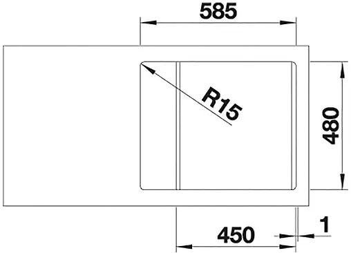 Мойка кухонная Blanco Lemis 45 S-IF Mini 60.5 нержавеющая сталь 525115