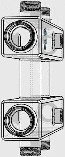 Коллектор распределительный 3 контура 1¼&quot;н x 1&quot;н Север-КМ3(Aisi) 1915023